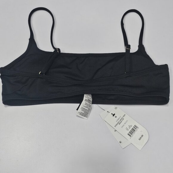 Cotton on Straight Neck Crop Bikini Top Black - Picture 6 of 7